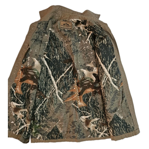 Legendary Whitetails Flannel Lined Shirt Men's Small Brown Hunting Camo - Picture 4 of 9